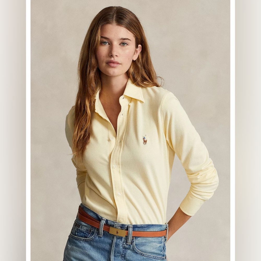 Ralph Lauren Yellow Long-Sleeve Button-Down Shirt